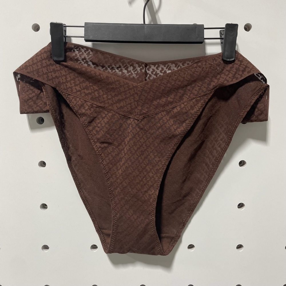 SKIMS Cheeky Bikini Brown Lace Panties Size 4X NWOT